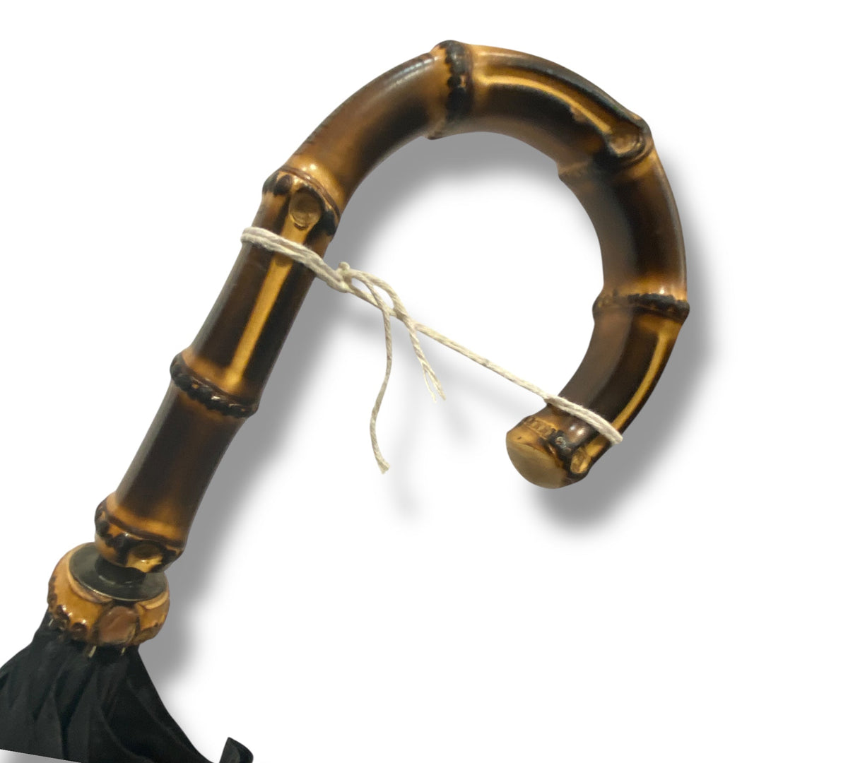 Ombrello uomo classico modello Spillo con manopola in Canna di Bambù lavorazione Artigianale Made in Italy Ombrelli Domizio dal 1989 - Pelletteria Domizio