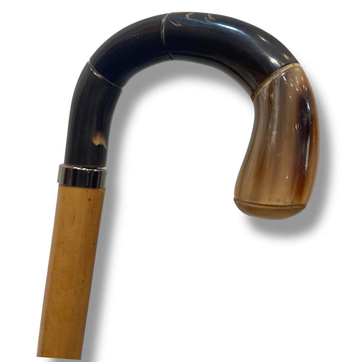 Ombrello uomo classico modello Spillo con manopola in vero Corno Antico - Pelletteria Domizio