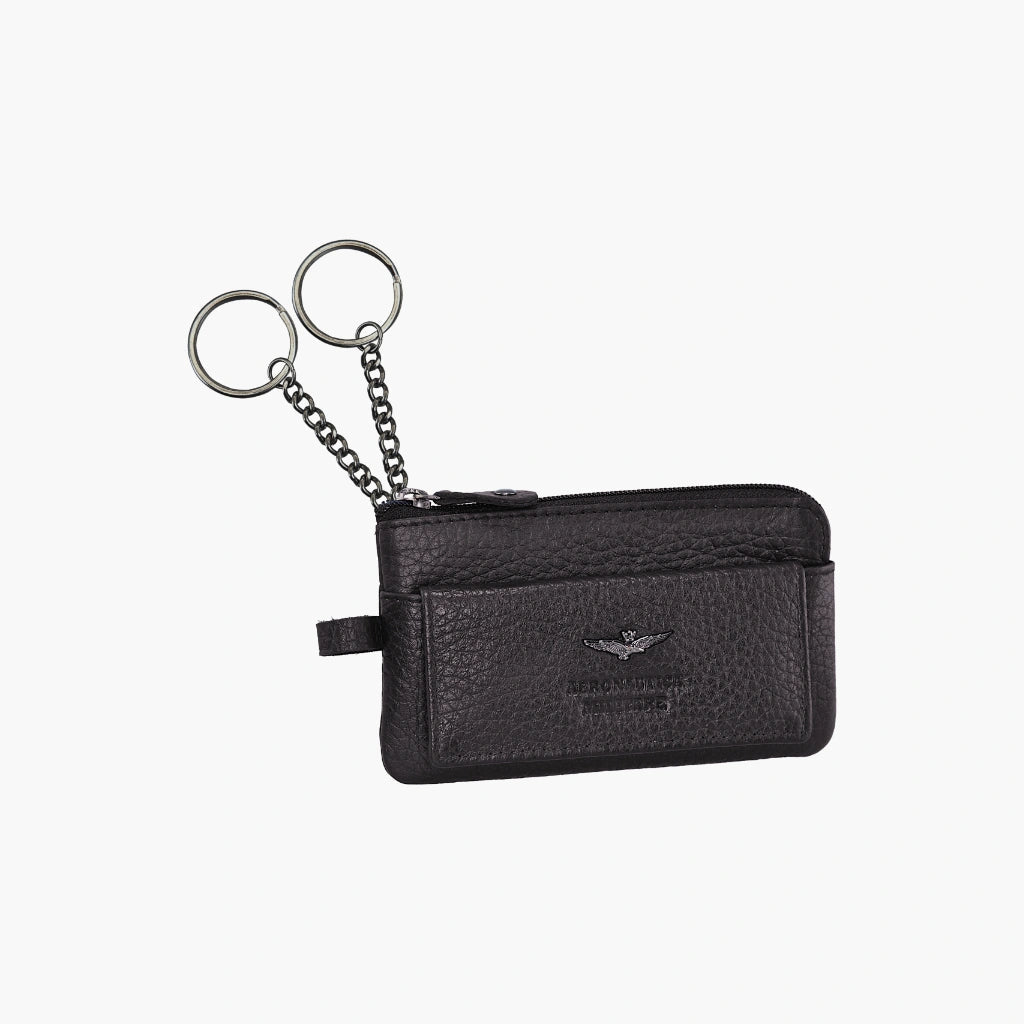 Portachiavi con zip in pelle Soft Am 189 - Pelletteria Domizio