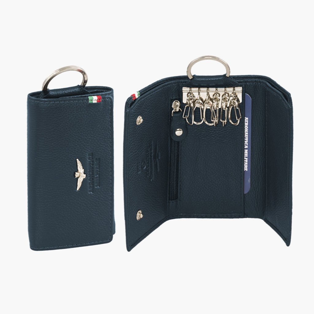 Portachiavi in pelle con porta banconote e portaspicci AM 108 - Pelletteria Domizio