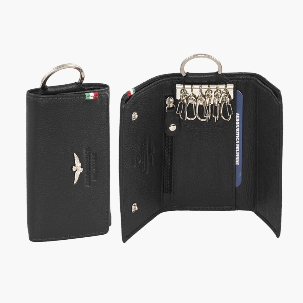 Portachiavi in pelle con porta banconote e portaspicci AM 108 - Pelletteria Domizio