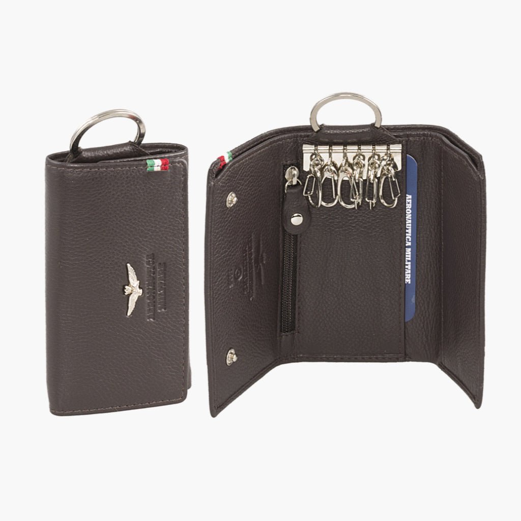 Portachiavi in pelle con porta banconote e portaspicci AM 108 - Pelletteria Domizio