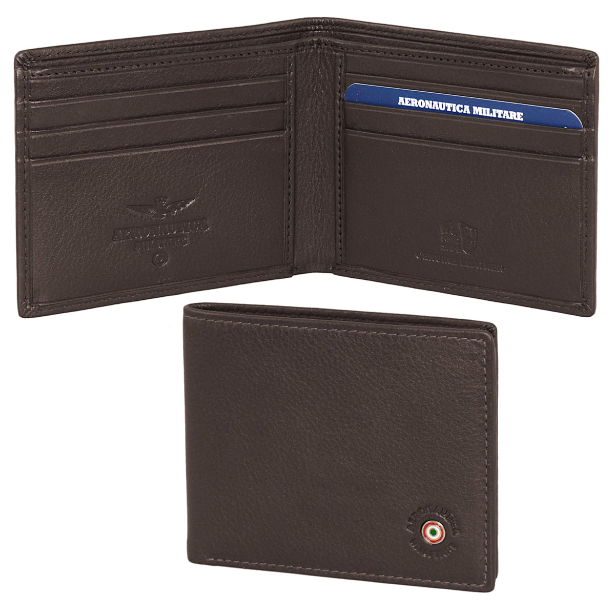 Portafogli in pelle con porta carte di credito AM 130 - Pelletteria Domizio