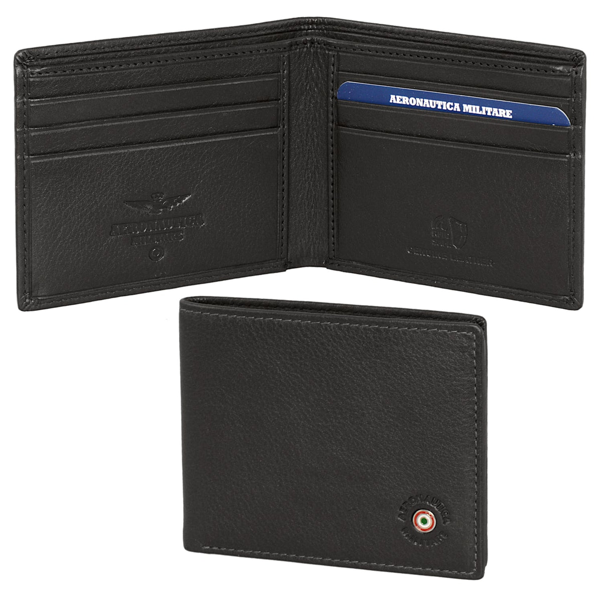 Portafogli in pelle con porta carte di credito AM 130 - Pelletteria Domizio