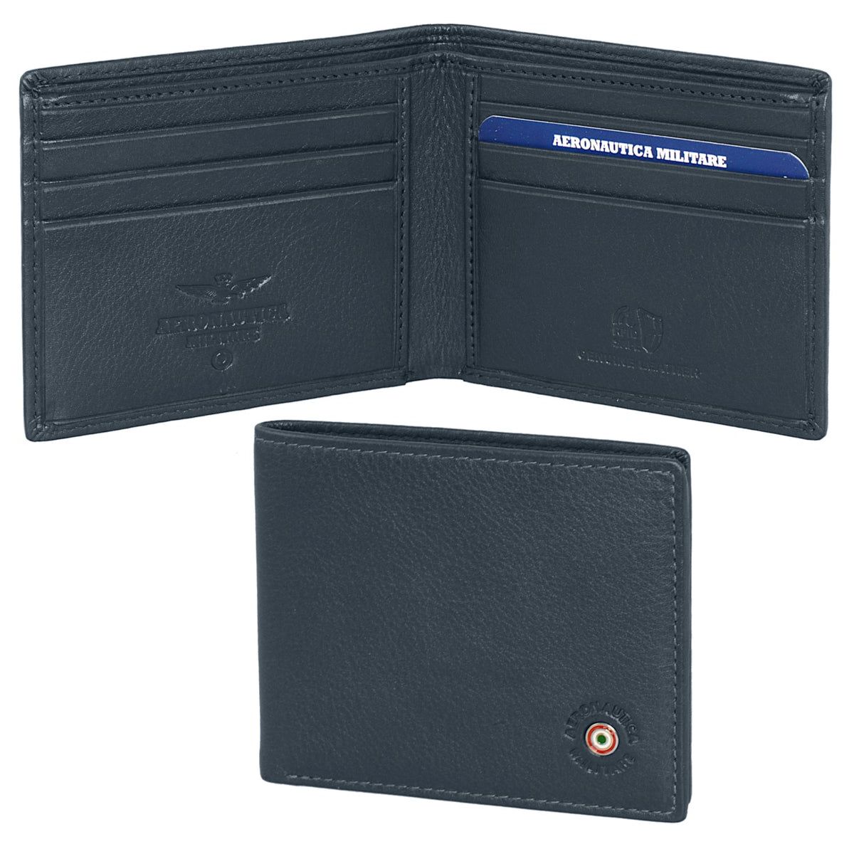 Portafogli in pelle con porta carte di credito AM 130 - Pelletteria Domizio