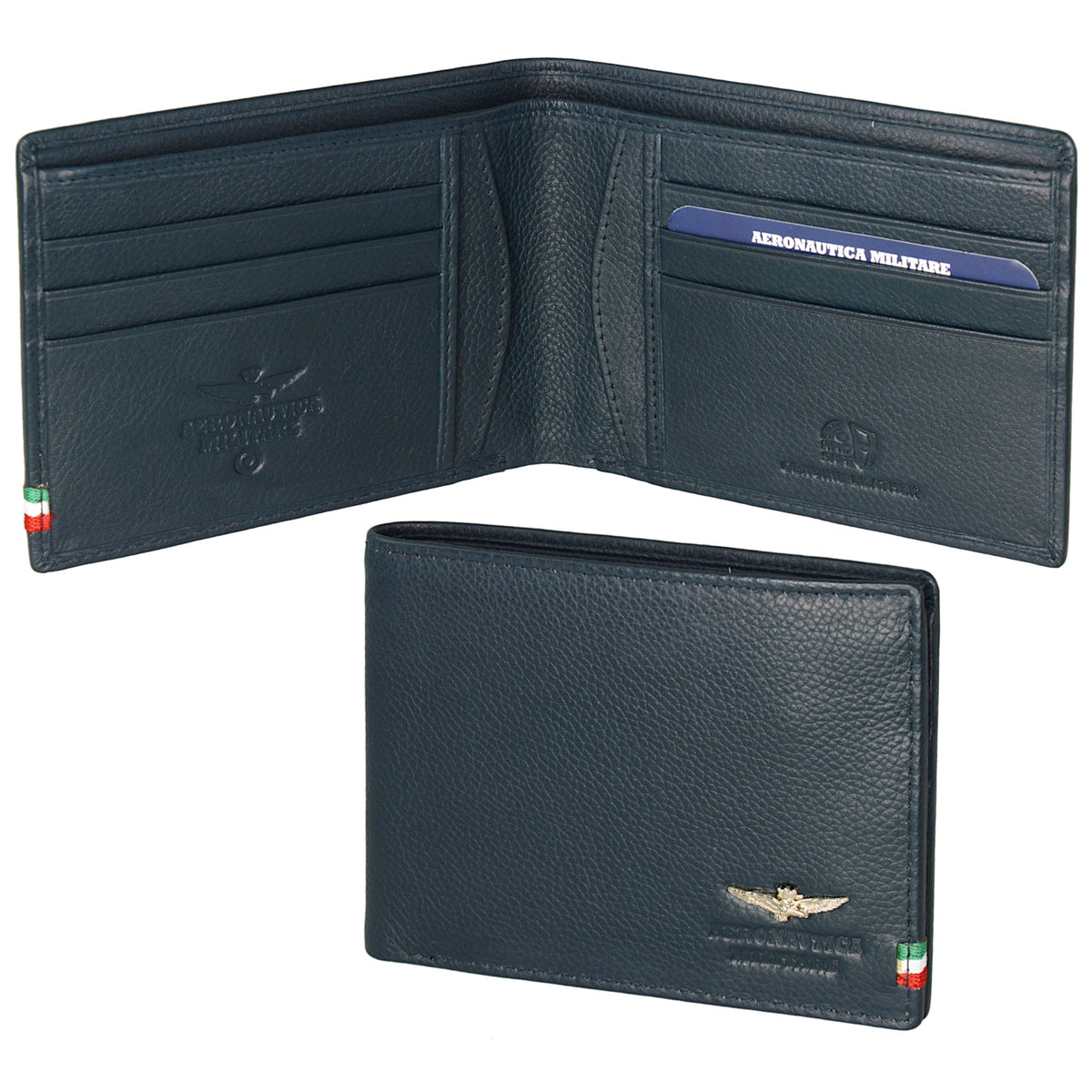 Portafoglio Flag portacarte di credito in pelle AM 104 - Pelletteria Domizio