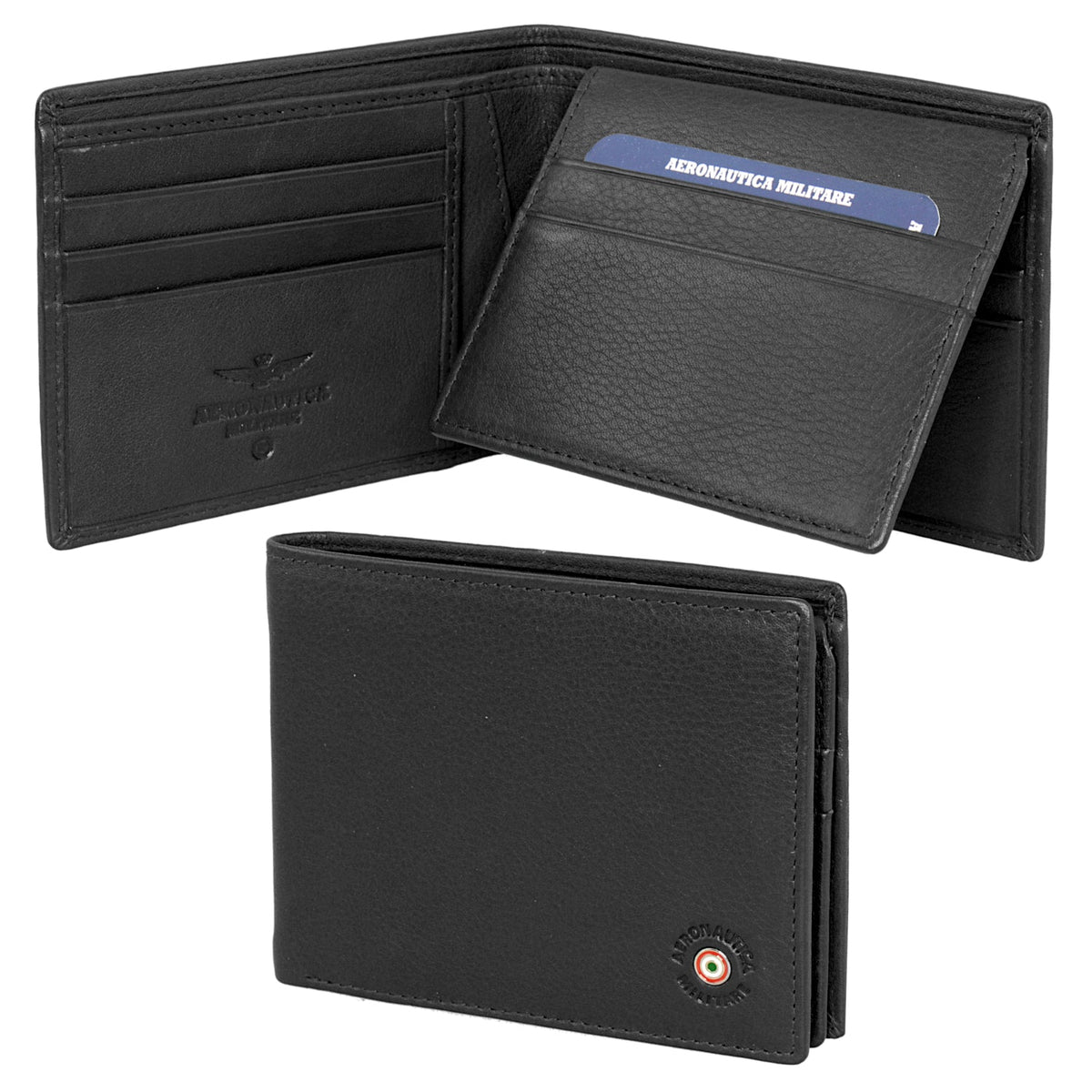 Portafoglio Plate in pelle carte di credito con divisorio AM 133 - Pelletteria Domizio