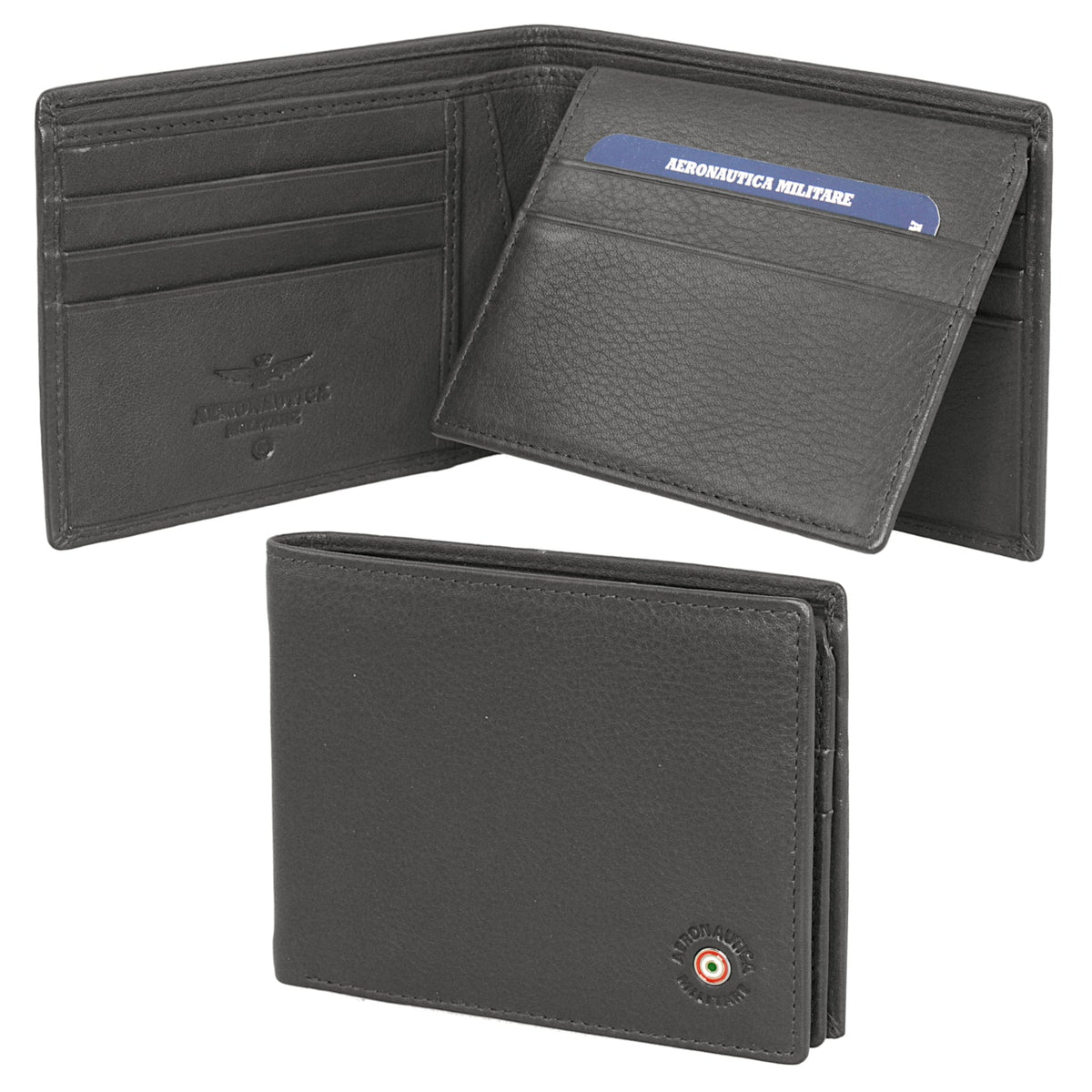 Portafoglio Plate in pelle carte di credito con divisorio AM 133 - Pelletteria Domizio