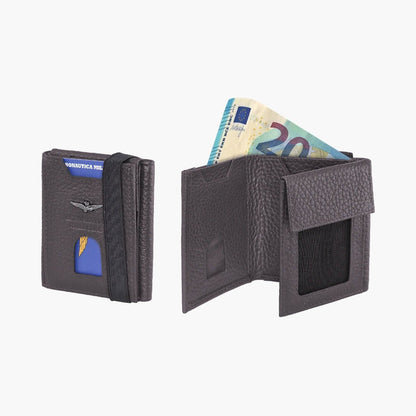 Portafoglio tascabile con porta carte di credito pelle Soft AM 185 - Pelletteria Domizio