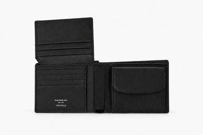 Portafoglio uomo Nannini Firenze 100% pelle - Nero - Pelletteria Domizio