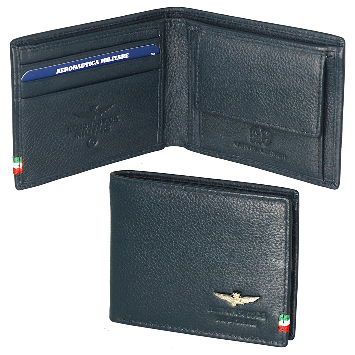 Portafoglio uomo porta spicci in pelle linea Flag AM 101 - Pelletteria Domizio