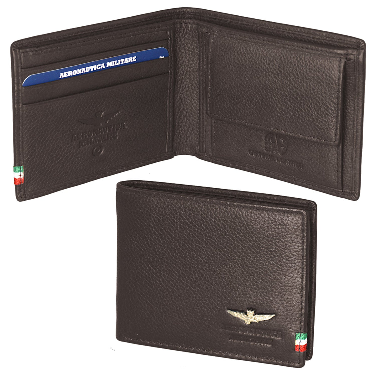 Portafoglio uomo porta spicci in pelle linea Flag AM 101 - Pelletteria Domizio