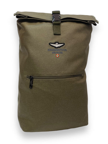 Zaino roll top in canvas linea New City - Pelletteria Domizio