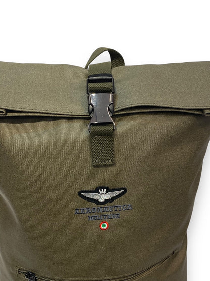 Zaino roll top in canvas linea New City - Pelletteria Domizio